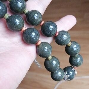 Handmade Dark Blue Beaded Necklace